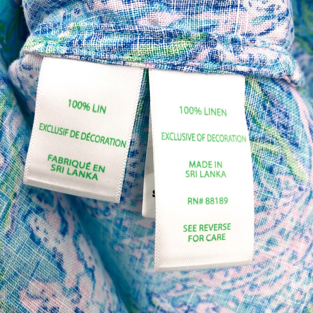 Lilly Pulitzer Sea View Swim Cover-Up M Blue Las Olas Aqua Strong Current NWT - Picture 8 of 12